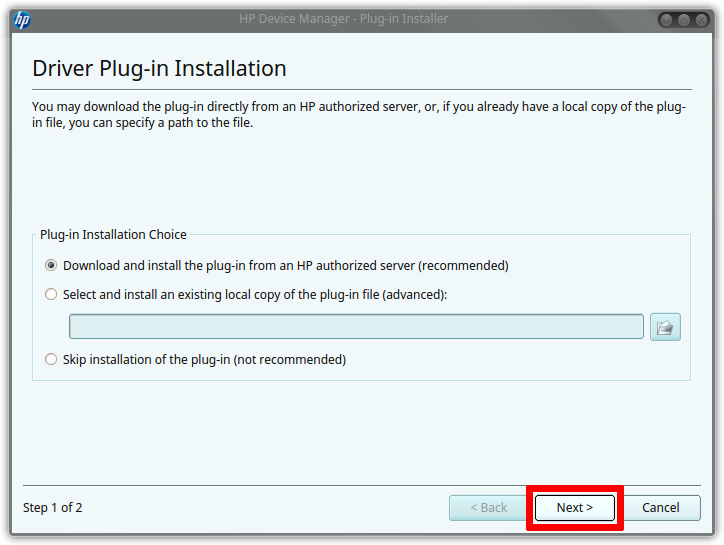 Plug-in download