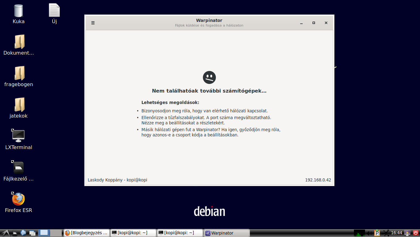 Warpinator Debian 11