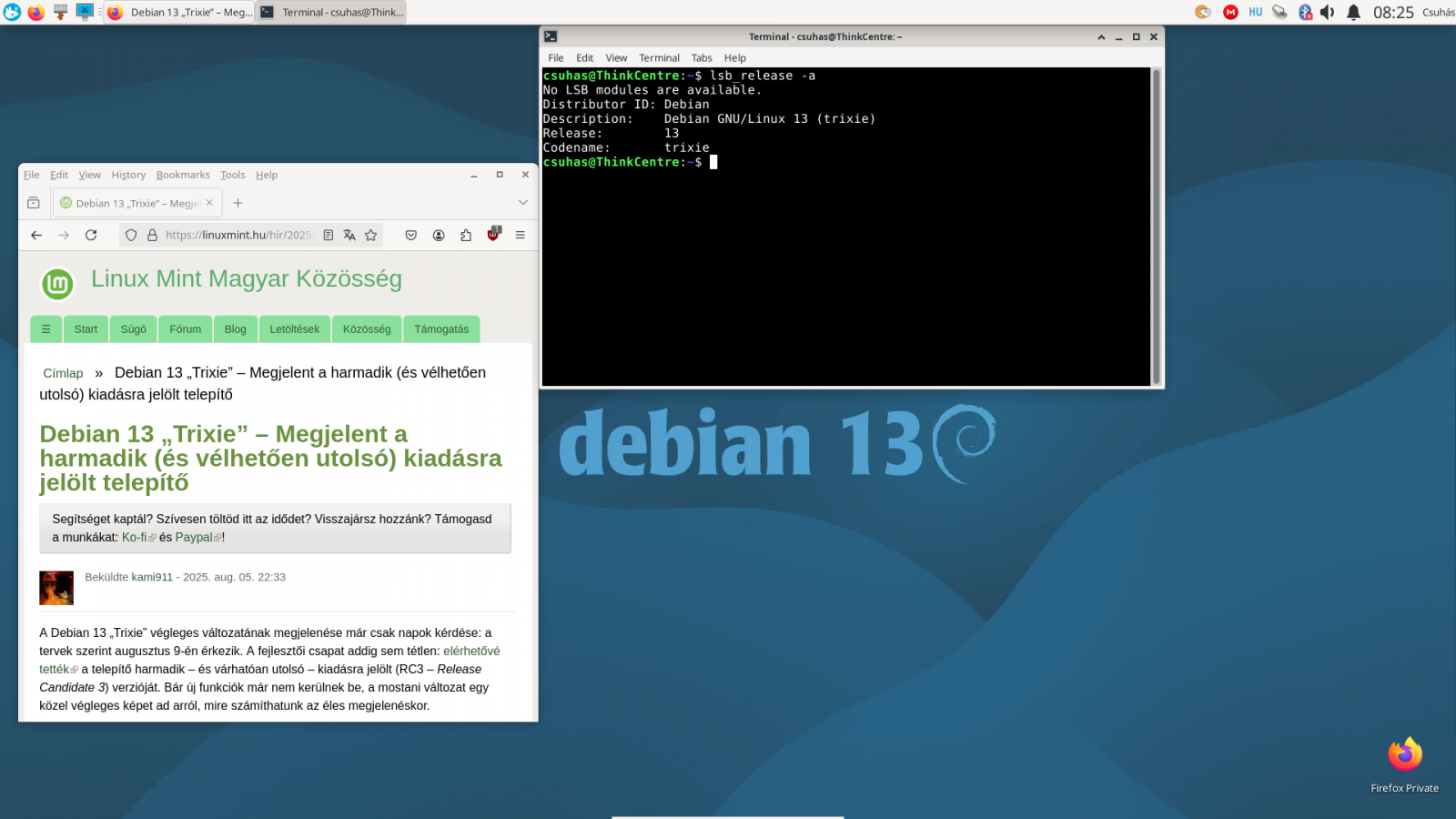 Debian 13 Xfce