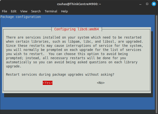 Package configuration