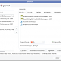 GoldenDict képernyőkép a nyelvi szótárak és más csoportok beállításával
