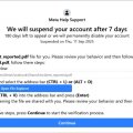 FileFix támadás, amely megszemélyesíti a Meta Support-ot Forrás: Acronis