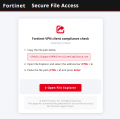 Megtévesztő Fortinet VPN Compliance Checker Forrás: Expel