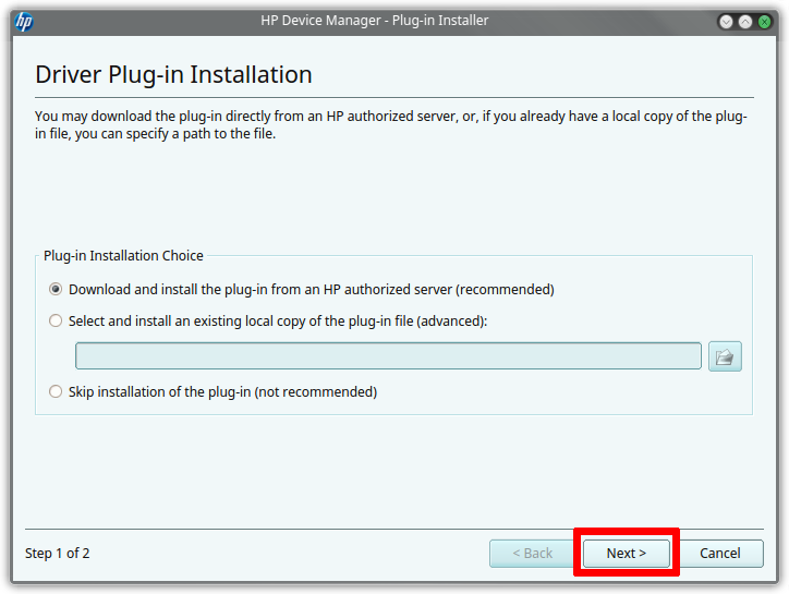 Driver Plug-in Install
